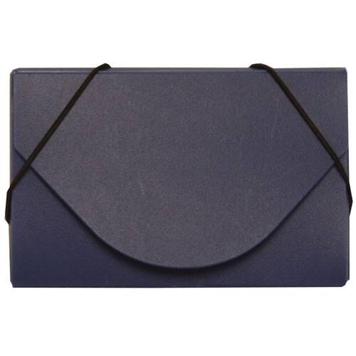 Navy Blue Plastic Business Card Holder Case, 100/Pack H38062