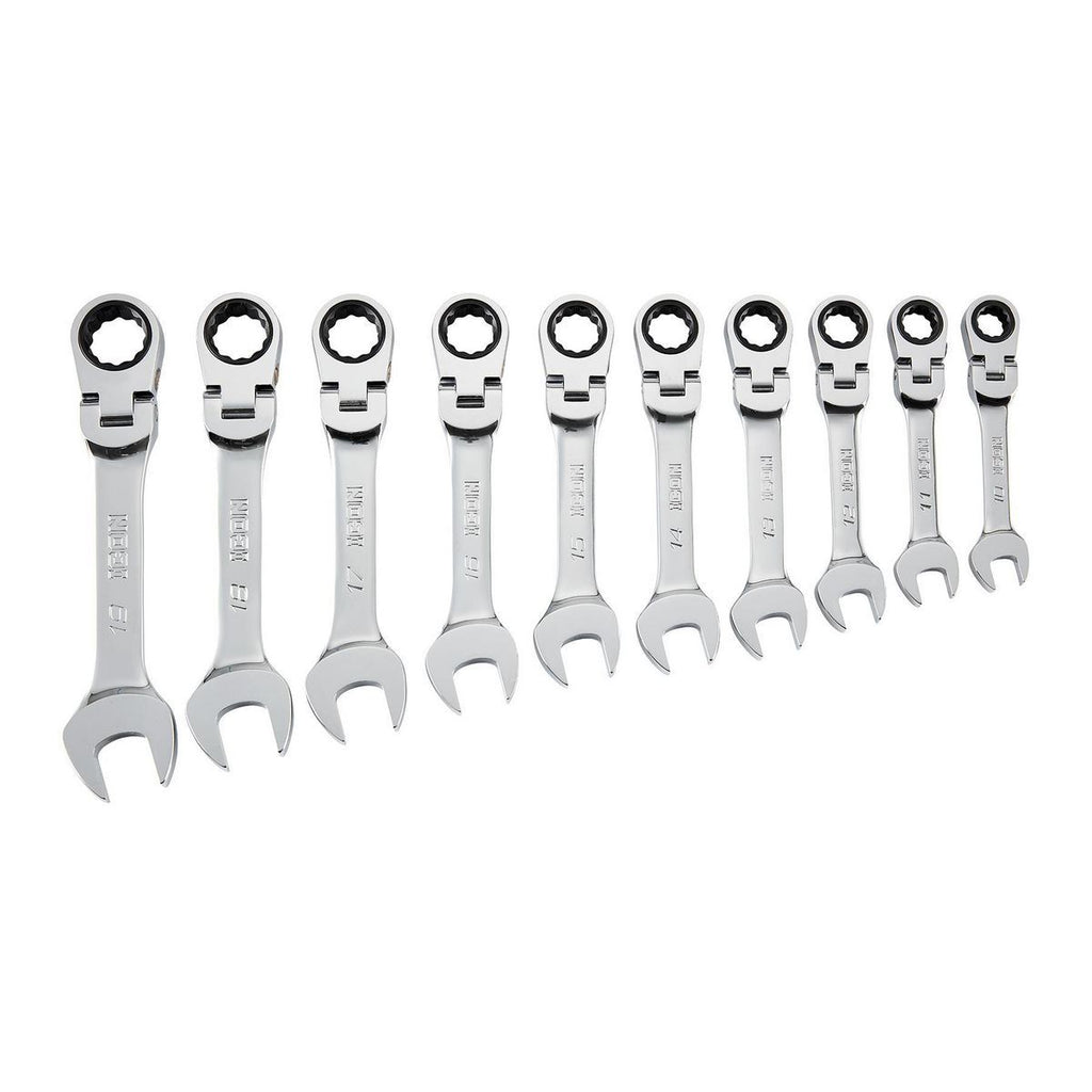 Metric Ratcheting Combination Wrench Set, 10-Piece H516478