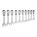 Metric Ratcheting Combination Wrench Set, 10-Piece H516478