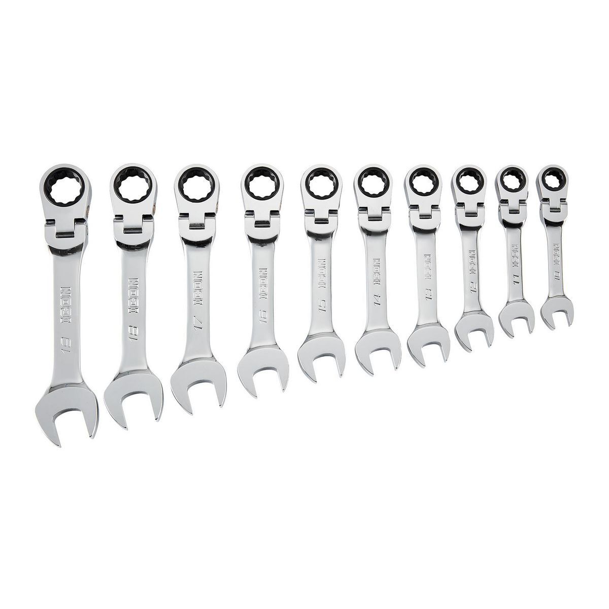 Metric Ratcheting Combination Wrench Set, 10-Piece H516478