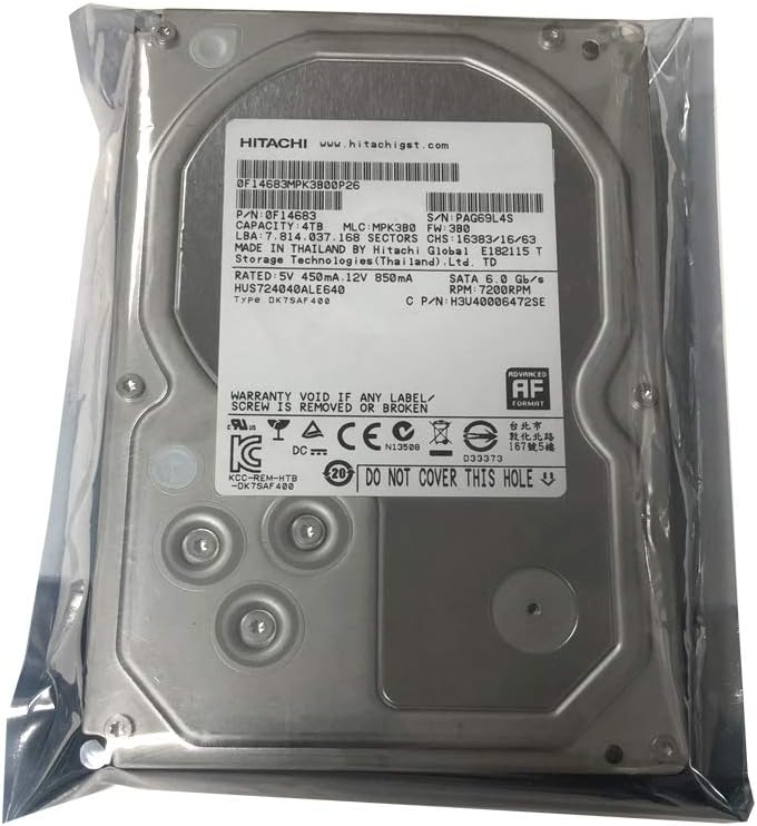 3.5-Inch 4TB 7200RPM SATA III Enterprise Hard Drive G922