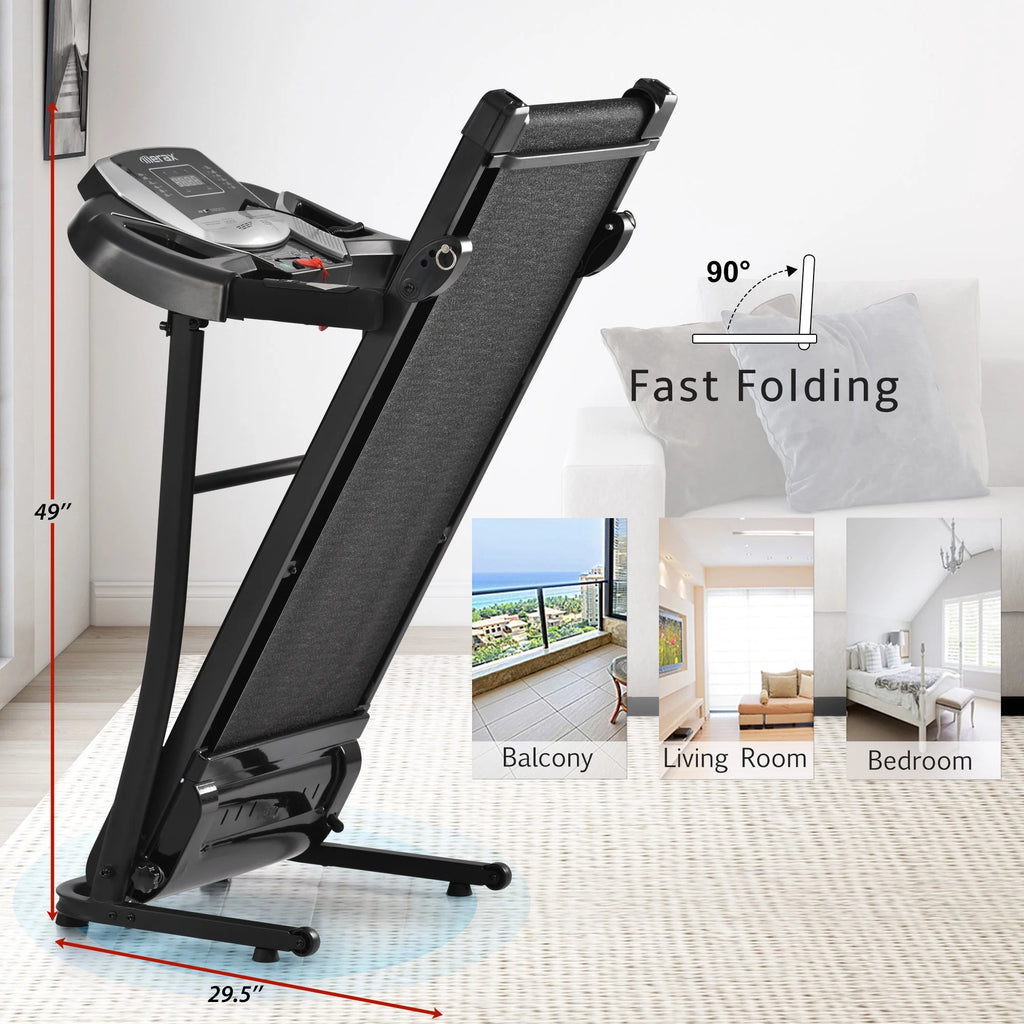 Folding Incline Treadmill Electric Running Machine 12 Preset Programs 3 Level Incline 500LBS Capacity L58435