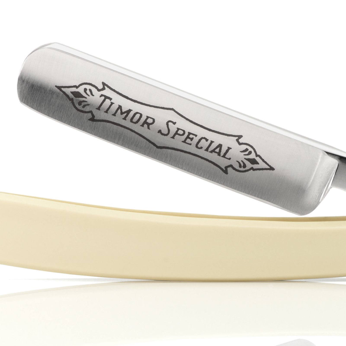 Carbon Steel Straight Razor with Ivory Plastic Handle A882124