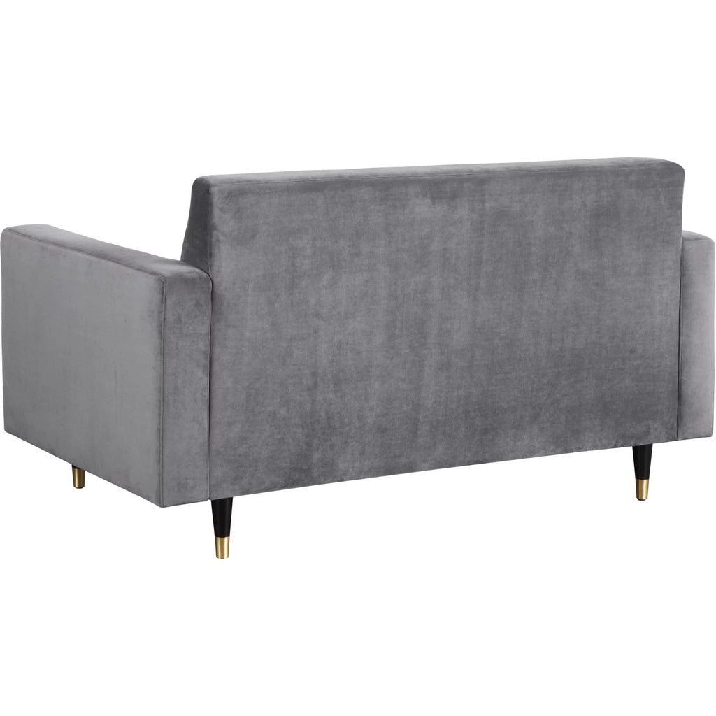 Gray Velvet Loveseat W60274