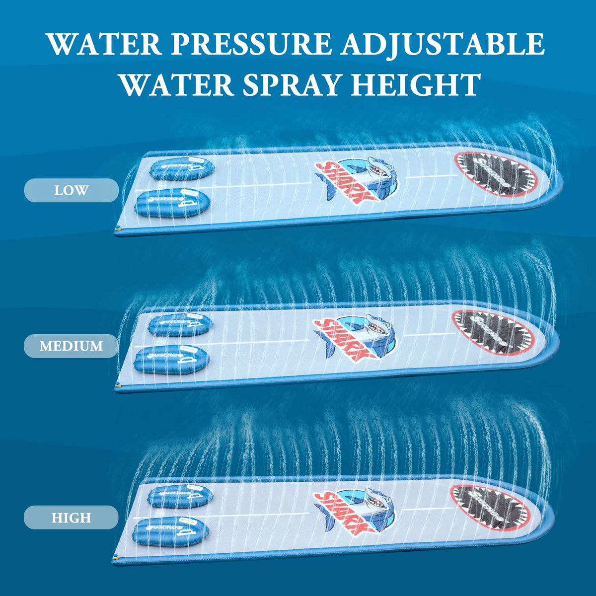 Inflatable Lawn Water Slide with 2 Bodyboards, 15.7x4.3ft N22388