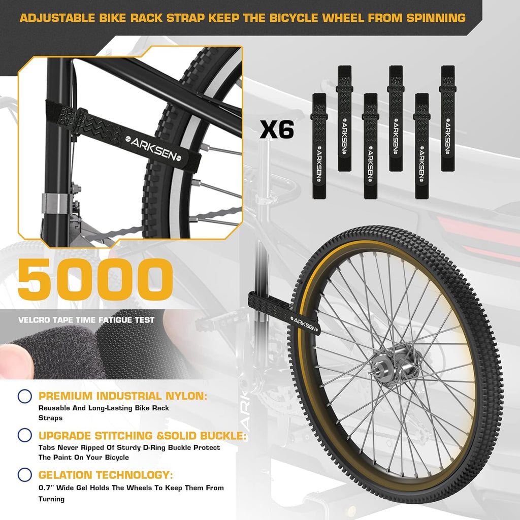 2 Bike Heavy Duty Rear Hitch Mount Bike Rack with Tie Down Strap Z92831