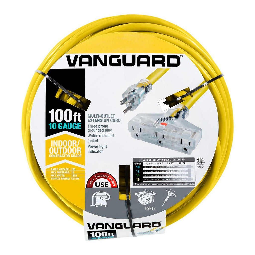100 ft. 10/3 Gauge Triple-Tap Extension Cord I71008