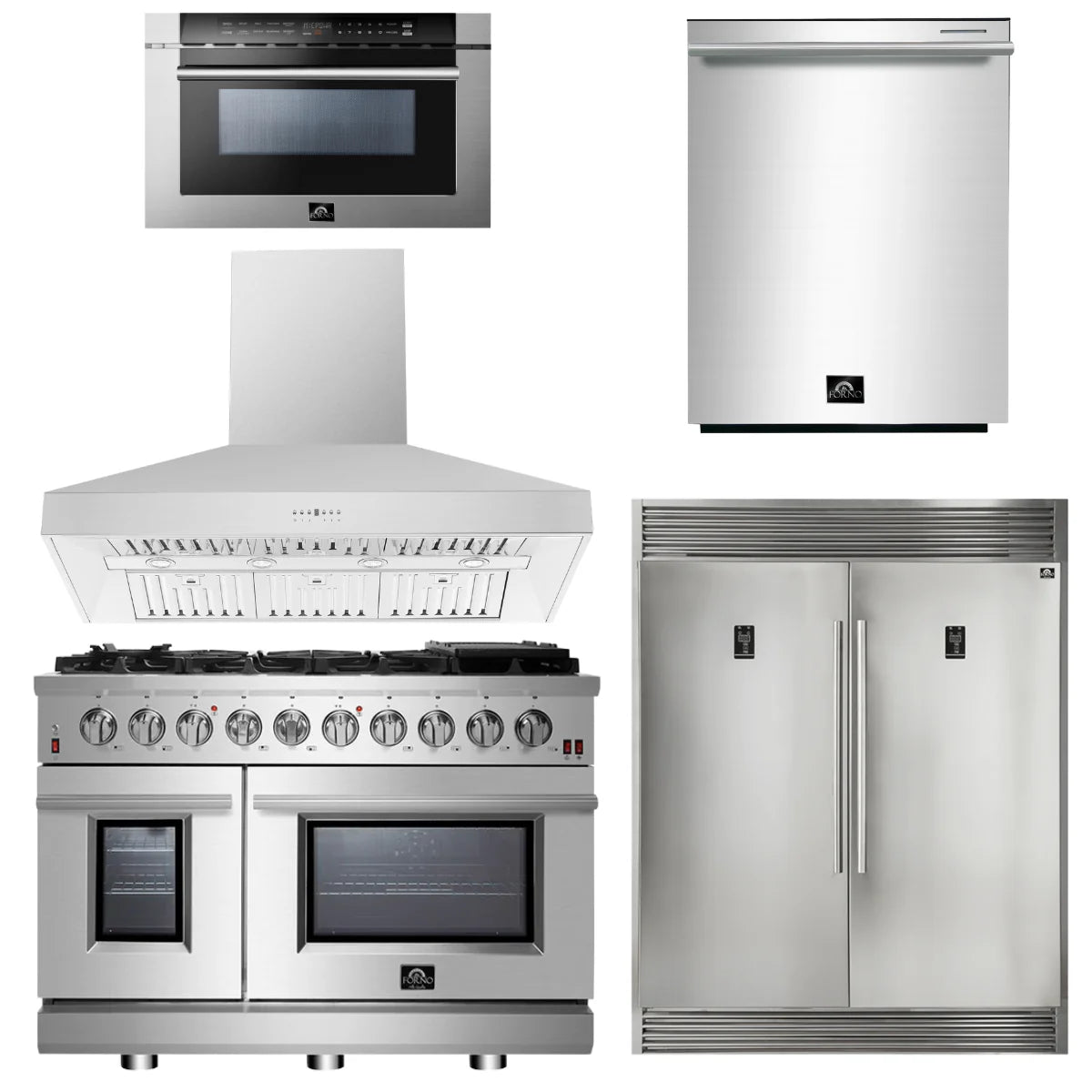 48 Gas Range, Range Hood, 60 Refrigerator, Dishwasher, Microwave Drawer Z80362