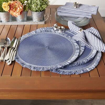 6 Piece Placement Set Nautical Blue Y2326