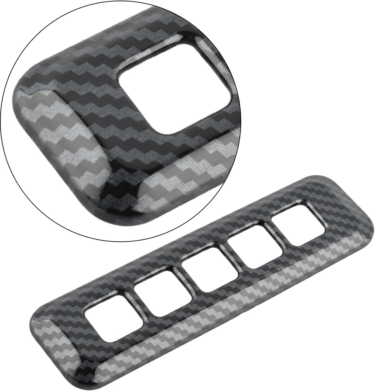 Carbon Fiber Pattern Door Lock Password Button Pillar Post Keypad Trim E229896