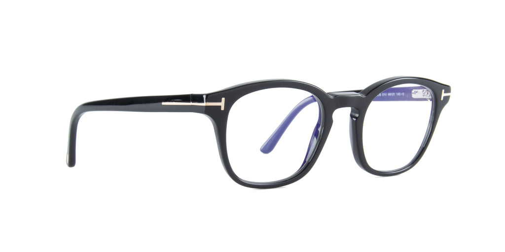 Black Blue Block Eyeglasses X1443