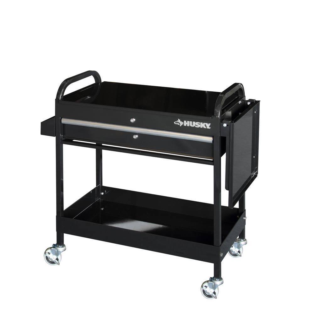 Black 1-Drawer Tool Utility Cart Y736