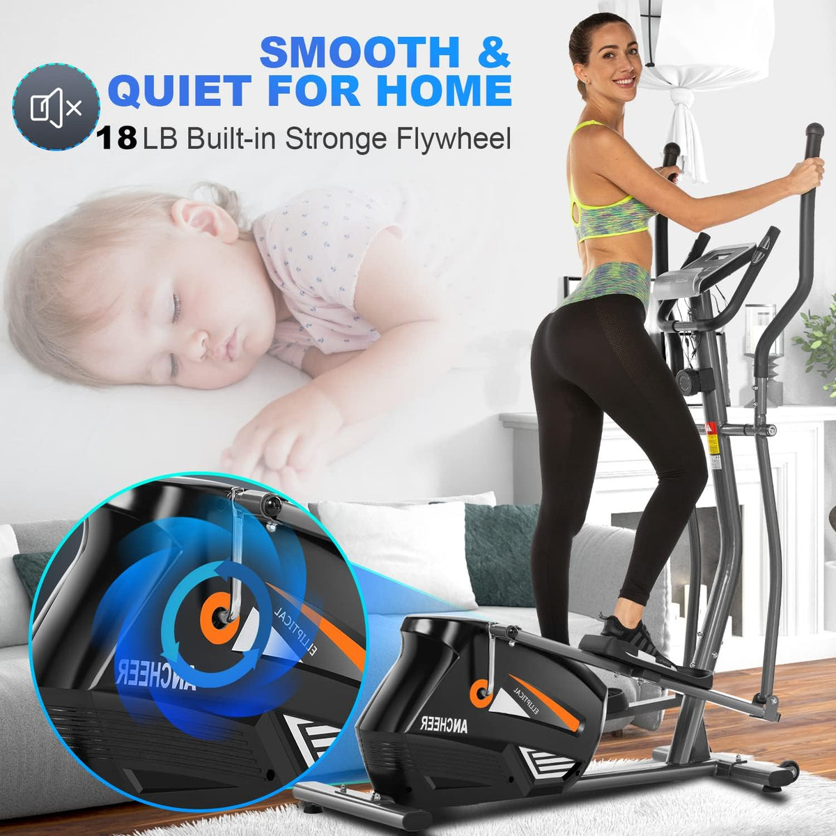 Elliptical Machine with LCD Monitor Y333842