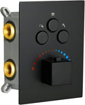 3-Way Thermostatic Shower Diverter Mixer Valve in Matte Black M914336