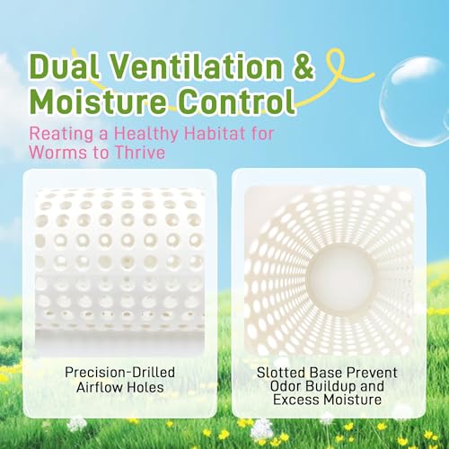 2-Pack White PVC Worm Compost Bin P938721