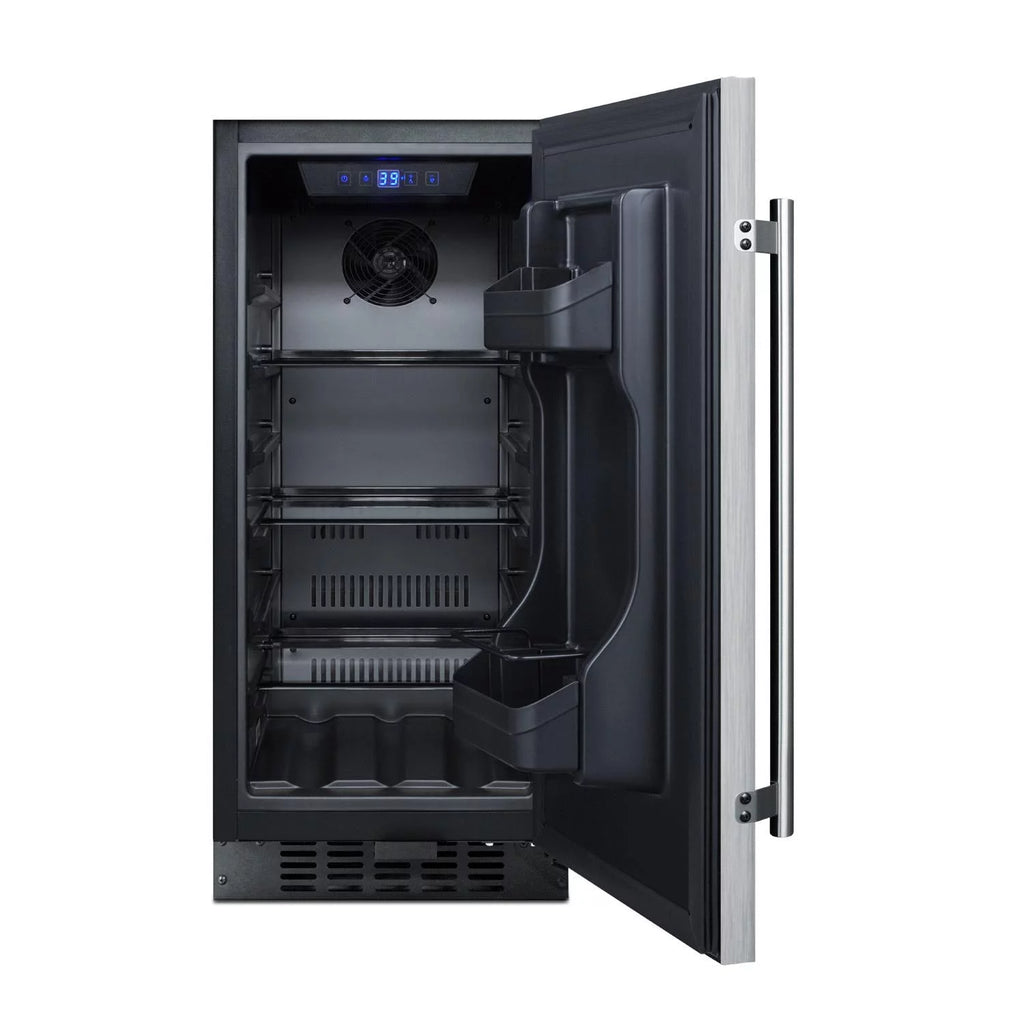 15-Inch 3.0 Cu. Ft. Outdoor Beverage Refrigerator Stainless Steel Black Z26165