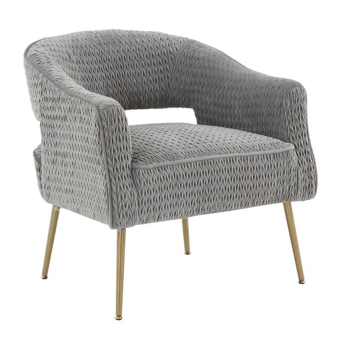 Grey Velvet Accent Chair R9075