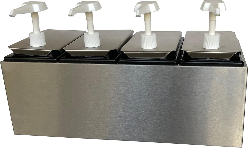 Quadruple Condiment Pump Station with 2.5 Quart Jars C465