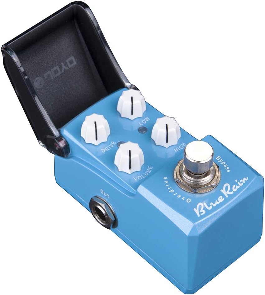 Blue Rain Overdrive Mini Pedal for Electric Guitar, True Bypass, Pack of 2 R7125