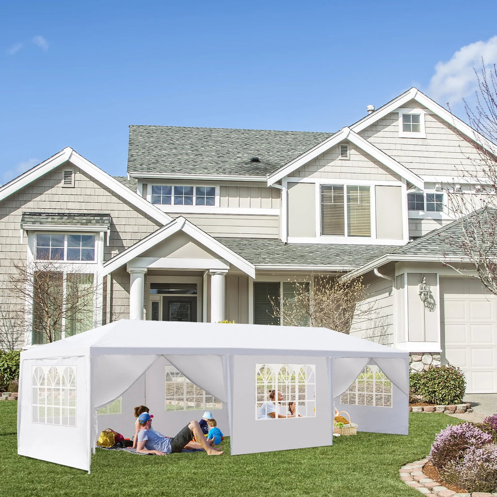 10'x 20' White Party Tent with Sides M5673