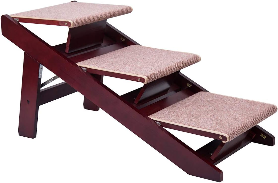 Portable Folding Wood Pet Stairs M702339