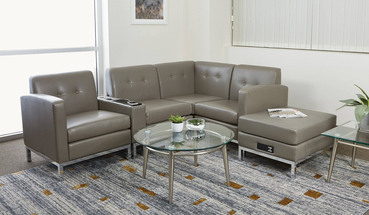 Smoke Ottoman Modular Component L4643
