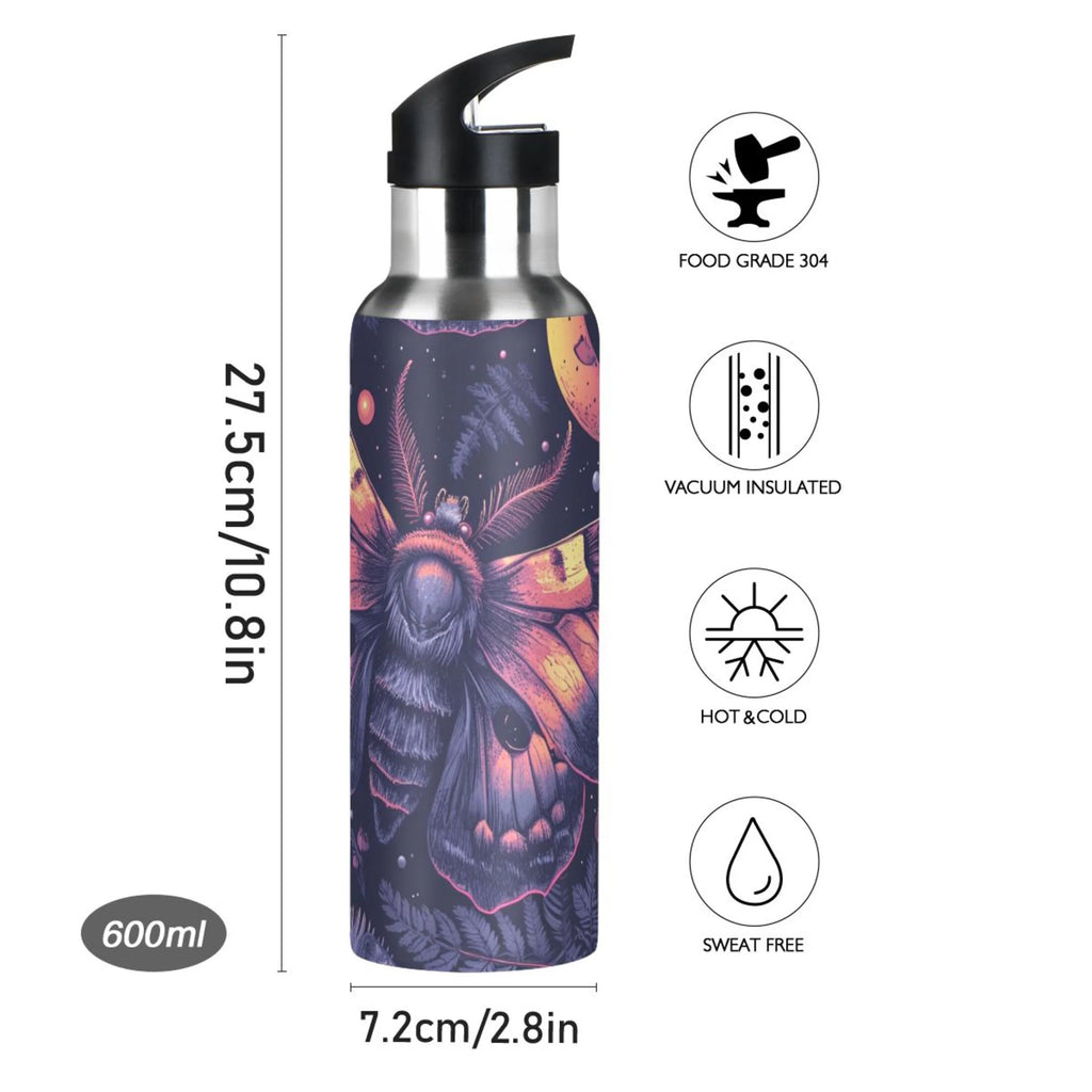 Insulated Stainless Steel Water Bottle with Straw Lid, 20 oz W1366