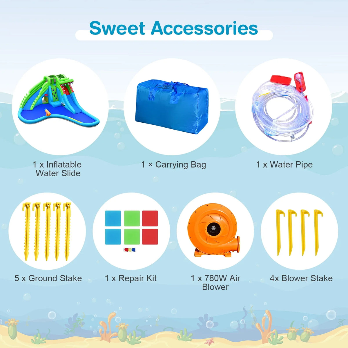 Inflatable Crocodile Water Slide Park with Pool Y7628