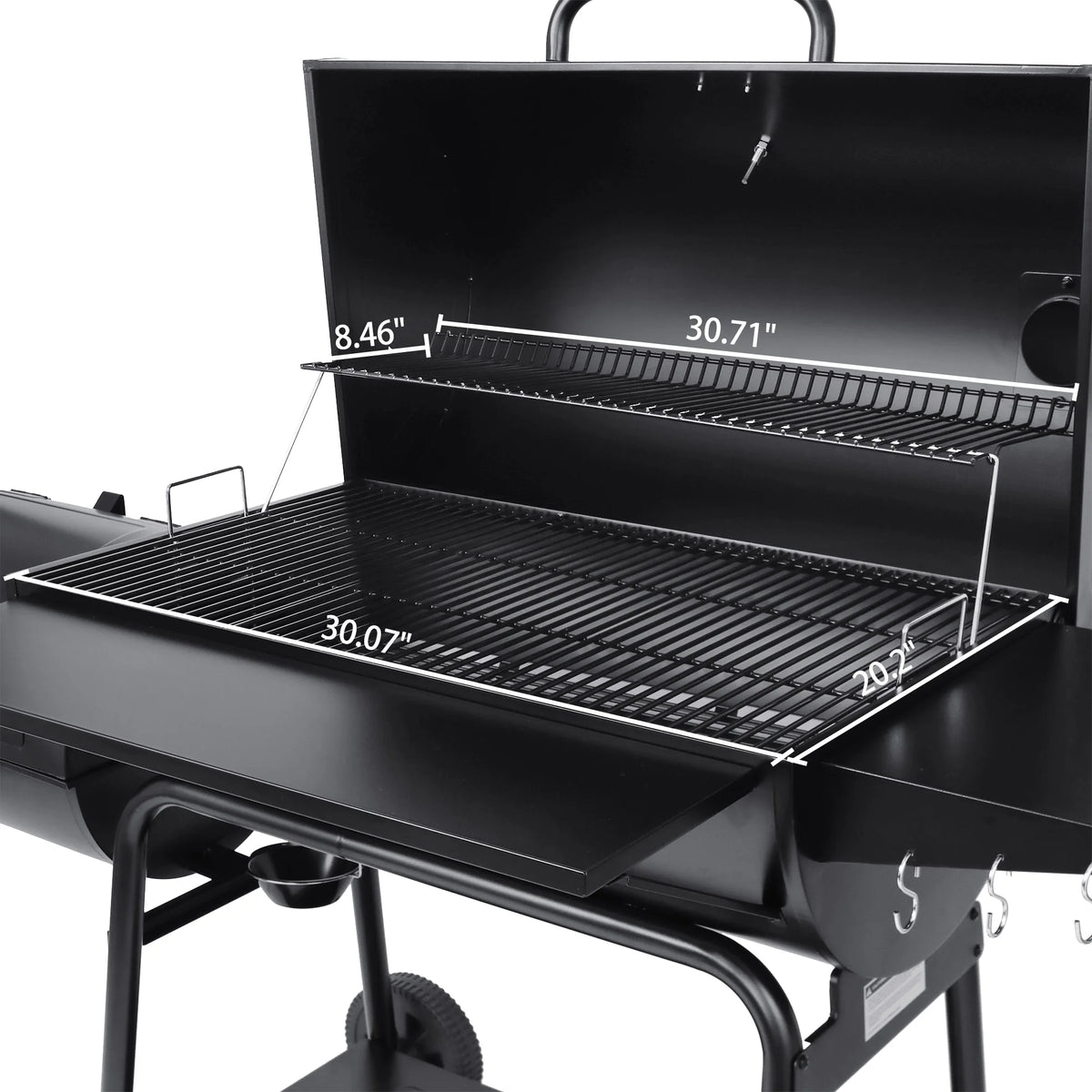 36 Charcoal Barrel Grill with Offset Smoker I3032