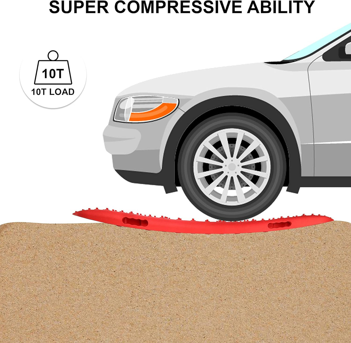 Recovery Traction Tracks 2 Piece Red Q768