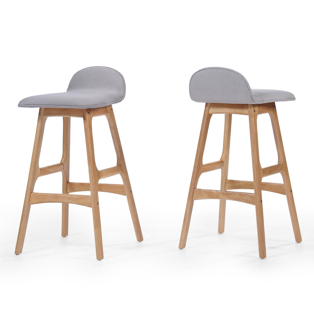 Mid-Century Modern Upholstered Barstools (Set of 2) Y92532