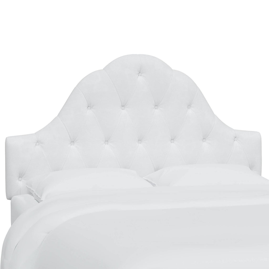 White Twin Kids' Tufted Headboard H325