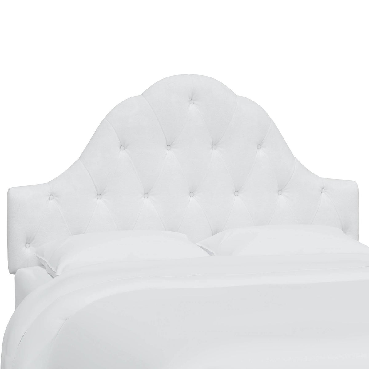 White Twin Kids' Tufted Headboard H325