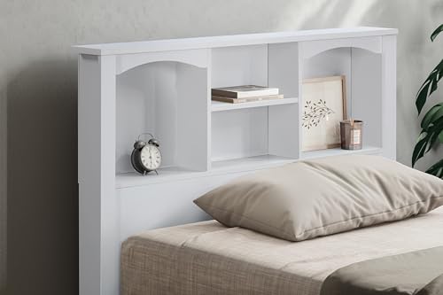 Twin Sized White Bookcase Headboard Y92890