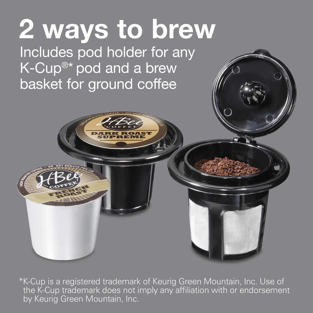 Single-Serve Coffee Maker, 40 oz. Reservoir, Black W971208