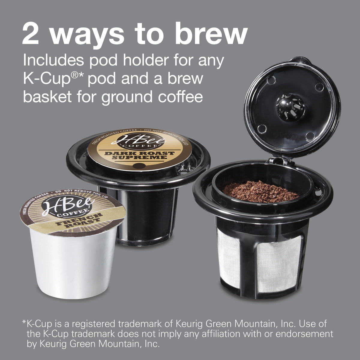 Single-Serve Coffee Maker, 40 oz. Reservoir, Black W971208