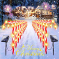 24 Pack Solar Candy Cane Lights Outdoor Waterproof with 8 Modes H901676