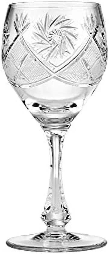 Set Of 2 Vintage Crystal Wine Goblets V61279