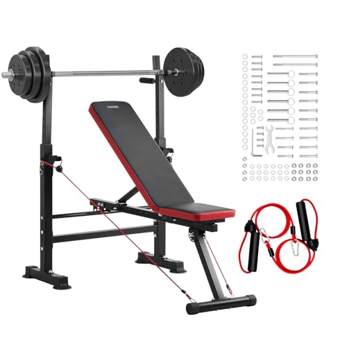 6-in-1 Adjustable Weight Bench Set V597605