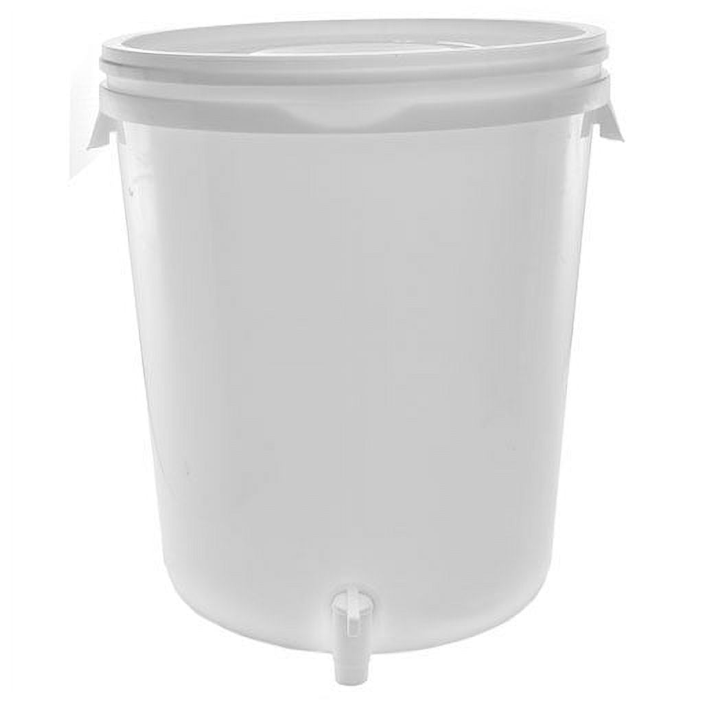 6 gal. Round White Plastic Beverage Dispenser C160831