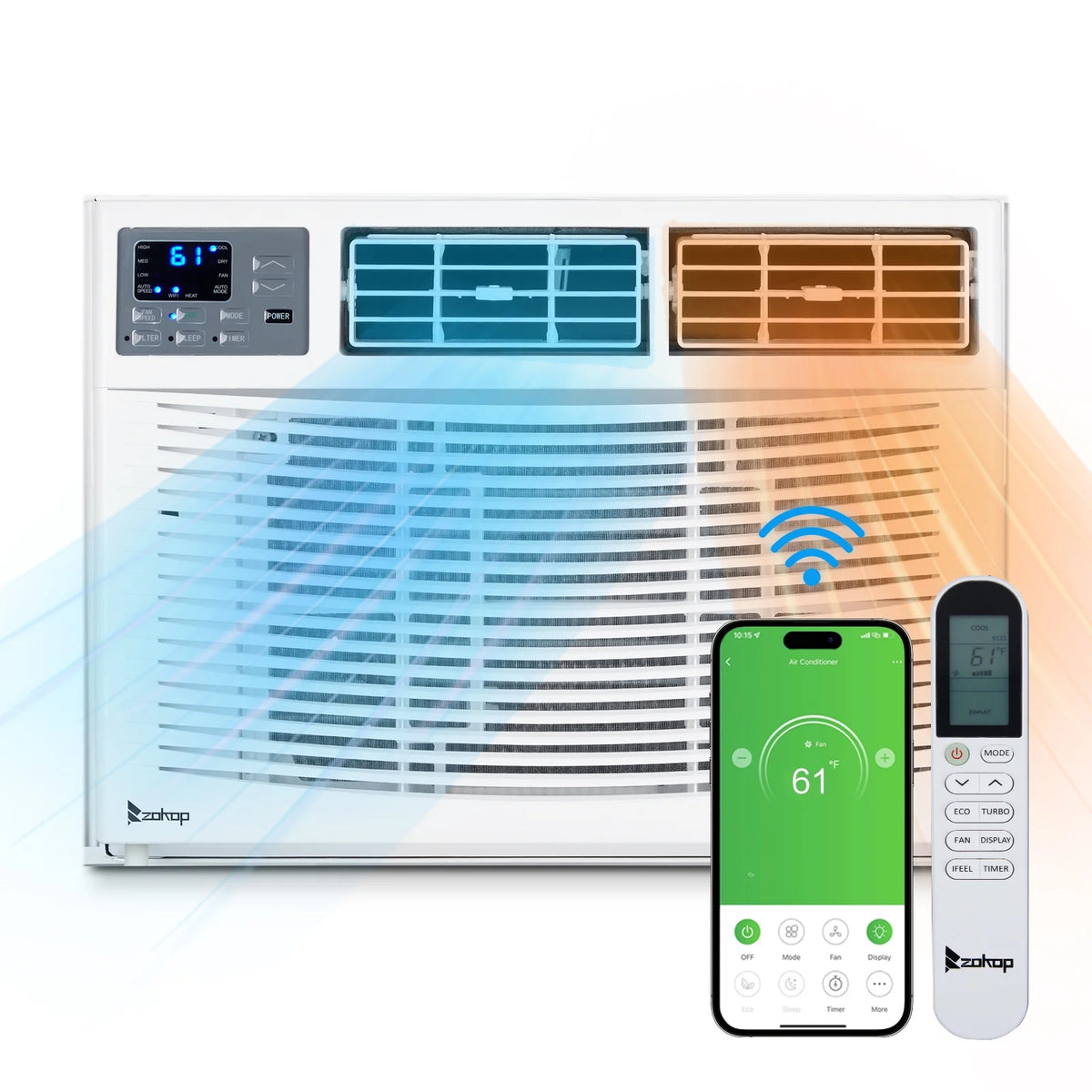 8000 BTU Heat And Cool Window Air Conditioner K10872