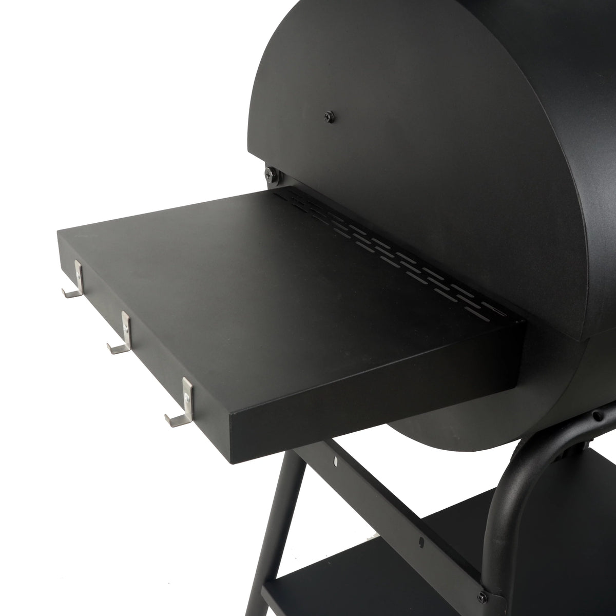 28 Offset Steel Charcoal Smoker Grill with Side Firebox, Black H6494