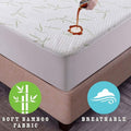 Twin Size Waterproof Bamboo Mattress Protector with Cooling Fabric Q894