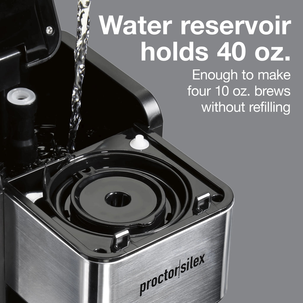 Single-Serve Coffee Maker, 40 oz. Reservoir, Black W971208