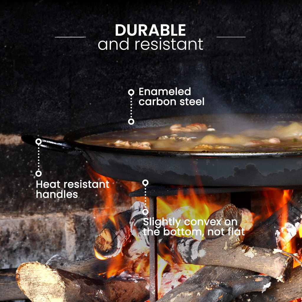 Enameled Steel Non Stick Paella Pan 10 inch S48675