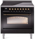 Glossy Black 36 Induction Range with Electric Oven S365806
