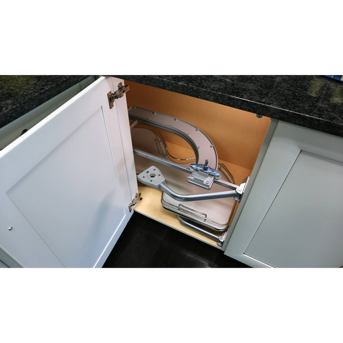 Gray Blind Corner Cabinet Organizer T3151