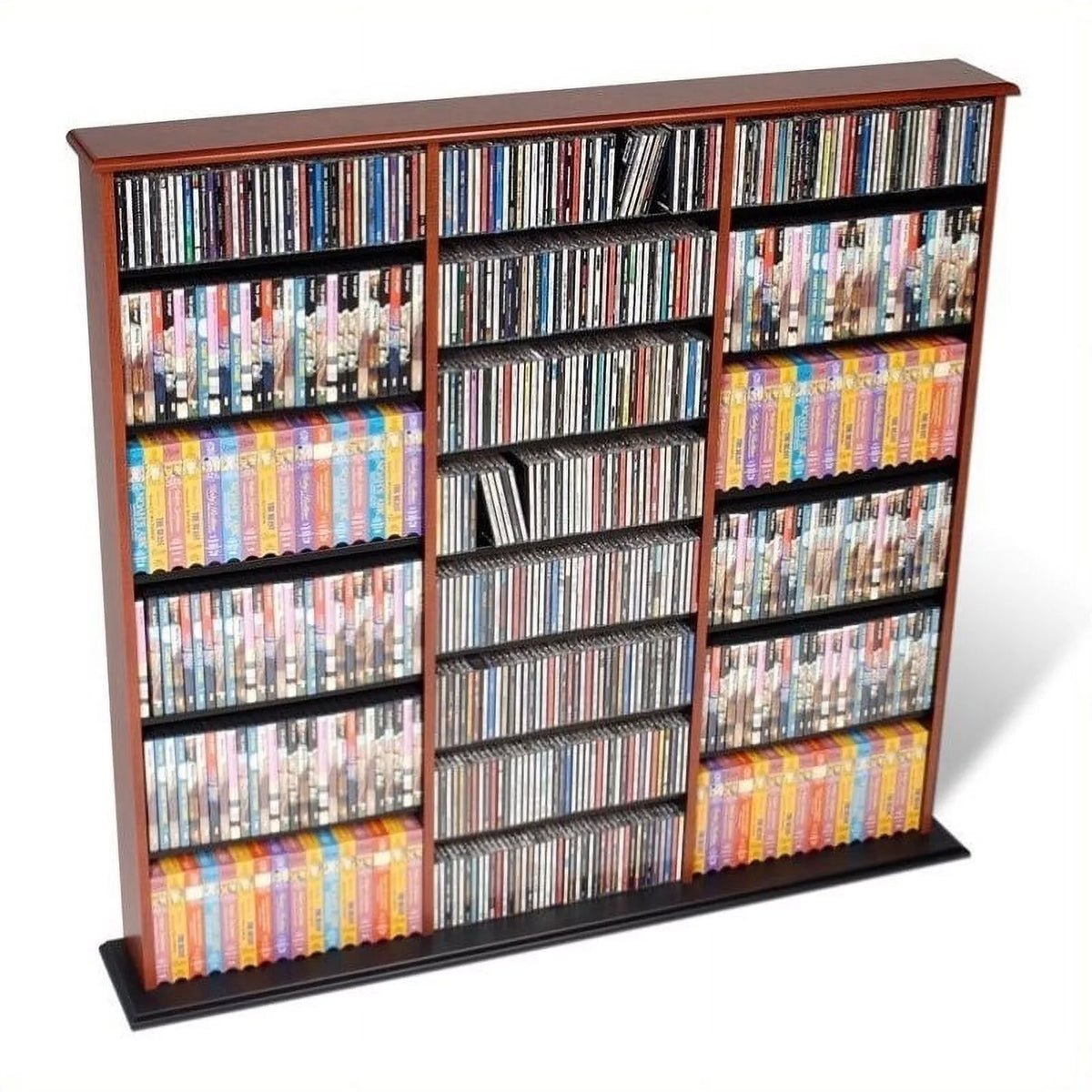 51" Triple CD DVD Media Storage Rack in Cherry J84274