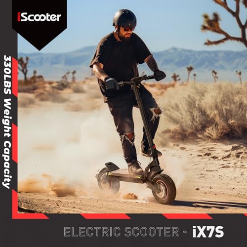 Electric Scooter with 28/38 MPH Top Speed, 40/50 Miles Range, 10/11" Offroad Pneumatic Tire, Dual Suspensions, Foldable S990