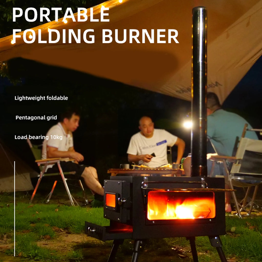 Outdoor Wood Burning Stove with Pipe W4815